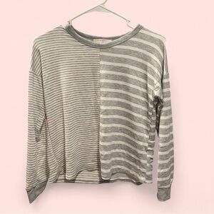 Striped Gray Long Sleeve Shirt